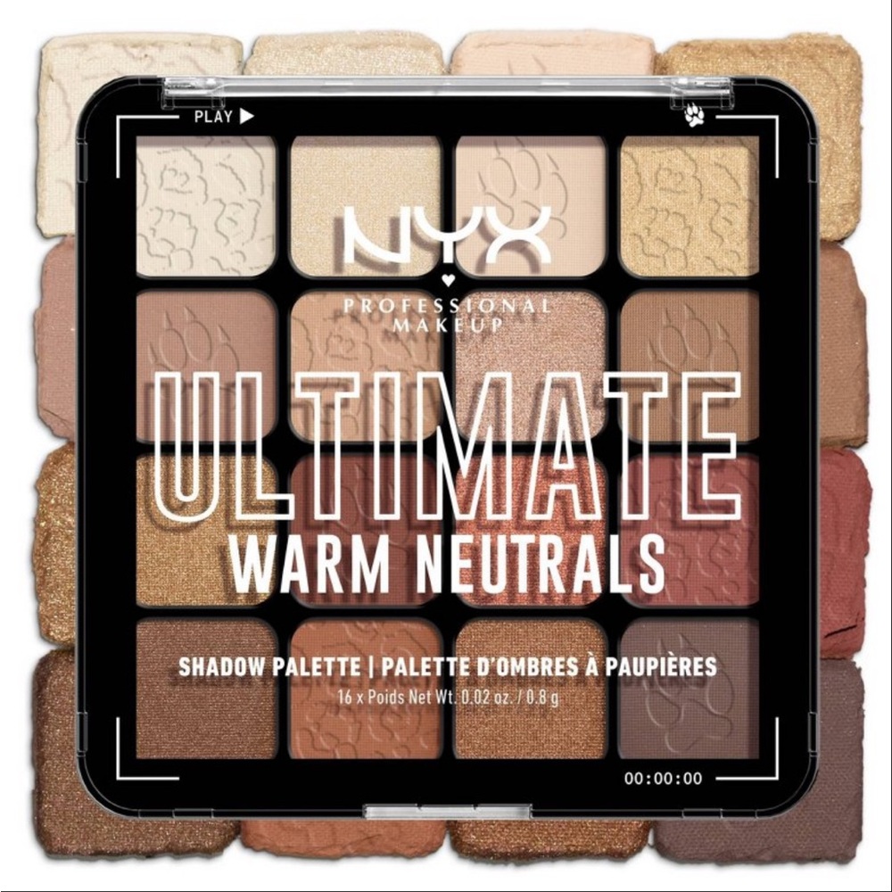 NYX Ultimate Color Shadow Palette Warm Neutrals NEW